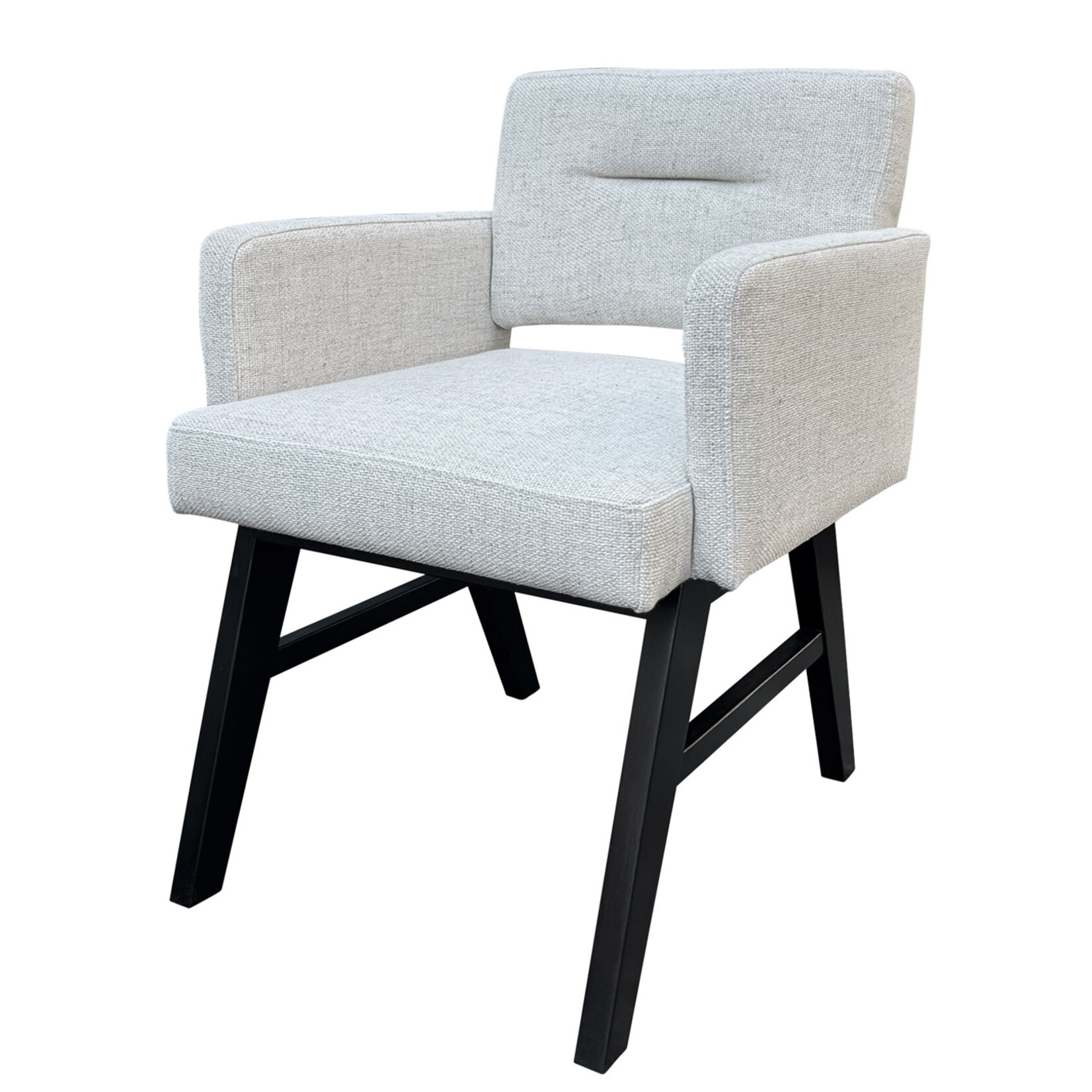 Los Altos Stuhl 60x60xH82cm, SH48cm, Beine schwarz, Stoff Creta Pearl