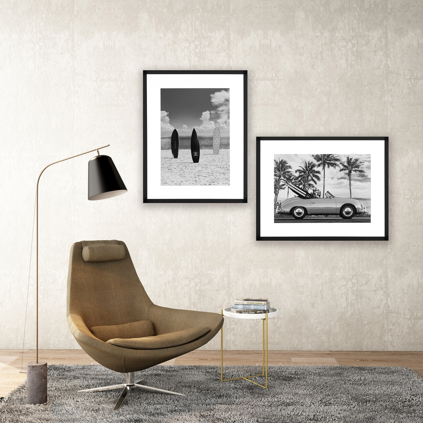 Bild California 95x75cm, Rahmen schwarz