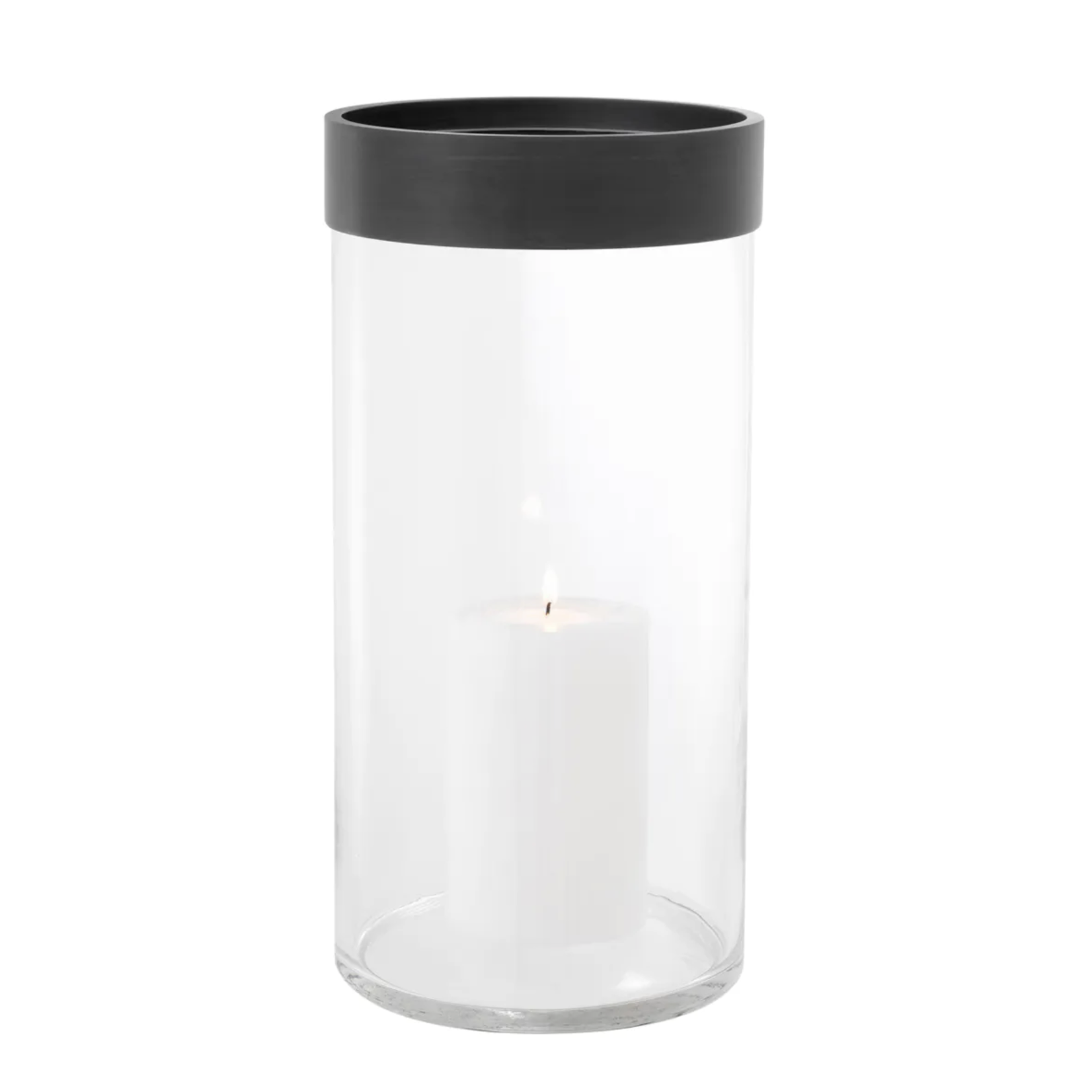 Vertex L Windlicht D20.5xH41.5cm Glas klar & bronze