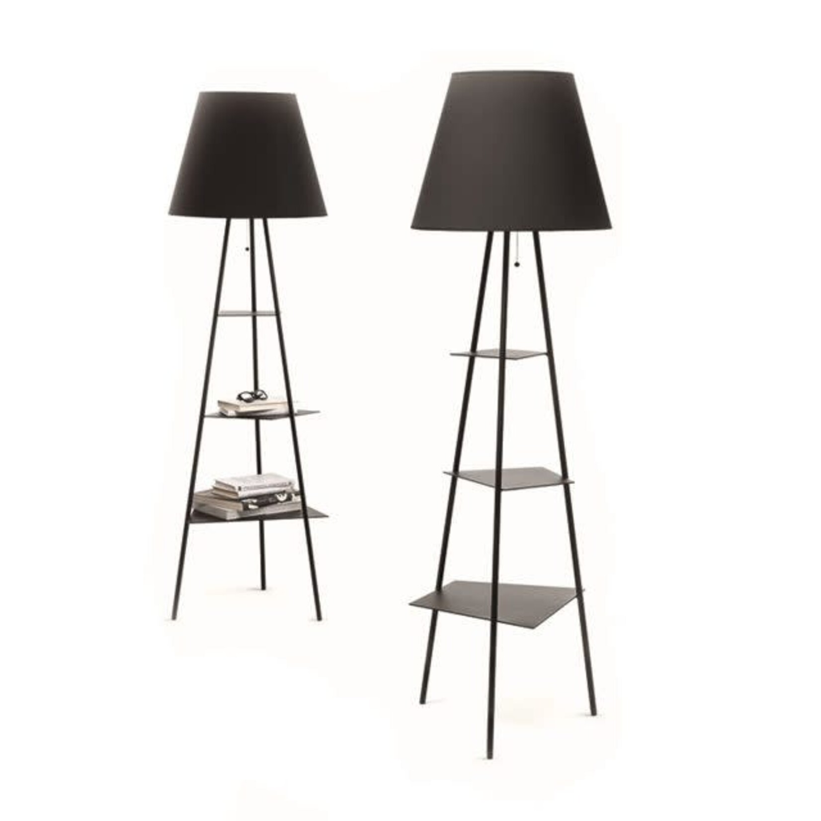Tribeca Stehlampe inkl. Lampenschirm, 44x44xH170cm, schwarz