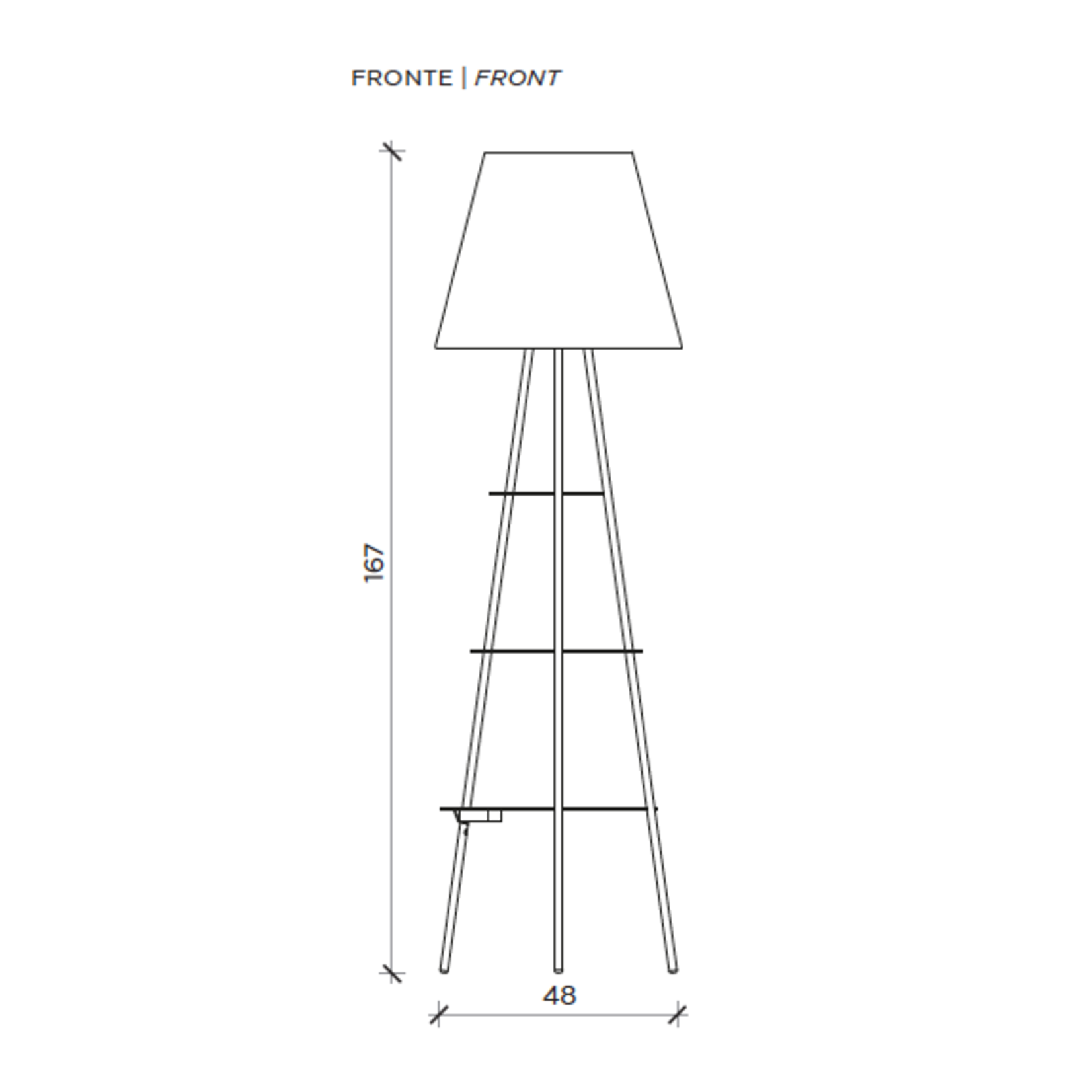 Tribeca Stehlampe inkl. Lampenschirm, 44x44xH170cm, schwarz