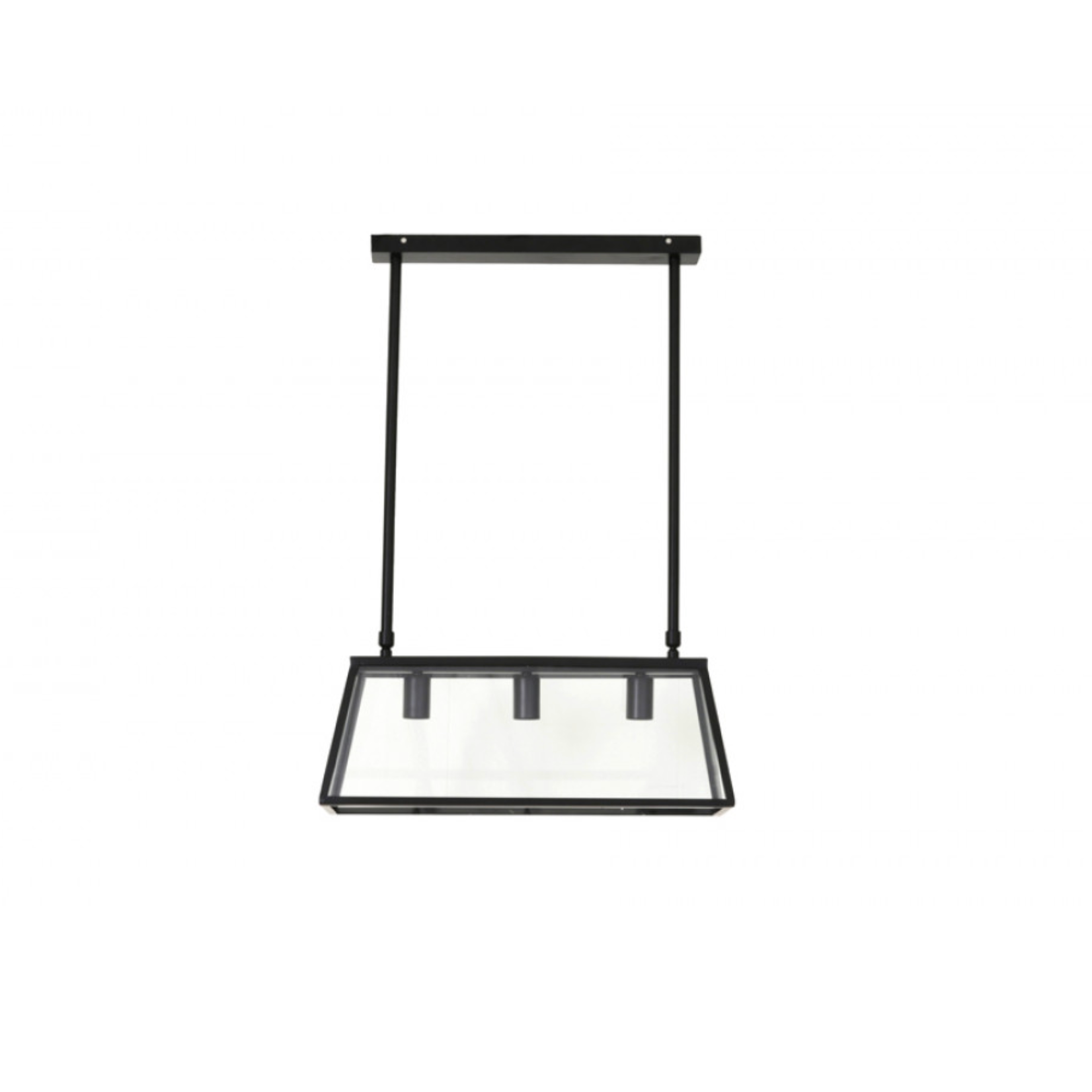 Smith Hängelampe 63x23xH91-130cm Metall schwarz & Glas klar