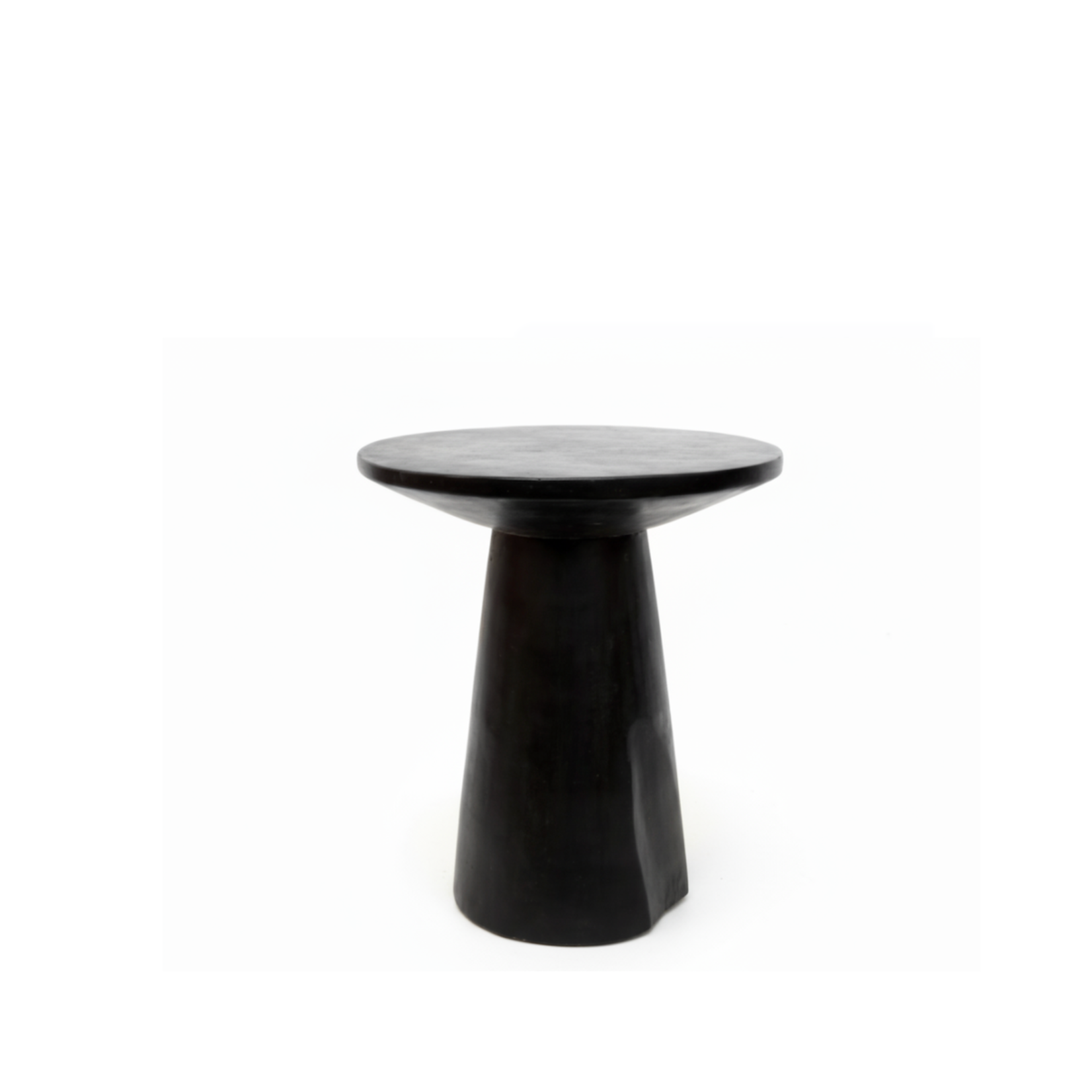 Beistelltisch rund Holz schwarz, D50xH57cm