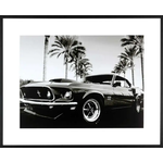 Bild Ford Mustang Blue Lightning 105xH85cm, Rahmen schwarz