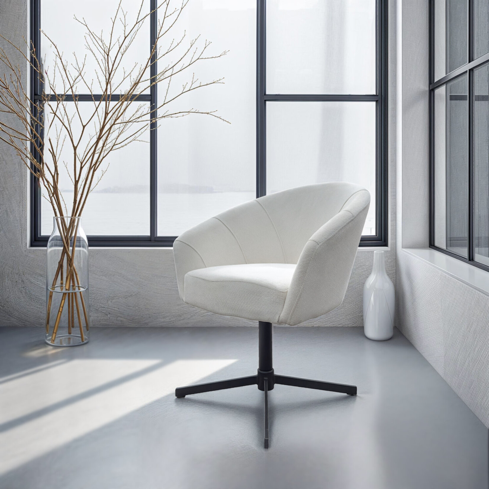 Luisa Stuhl 69x64xH81cm, Stoff: Tender 02, Beine: schwarz