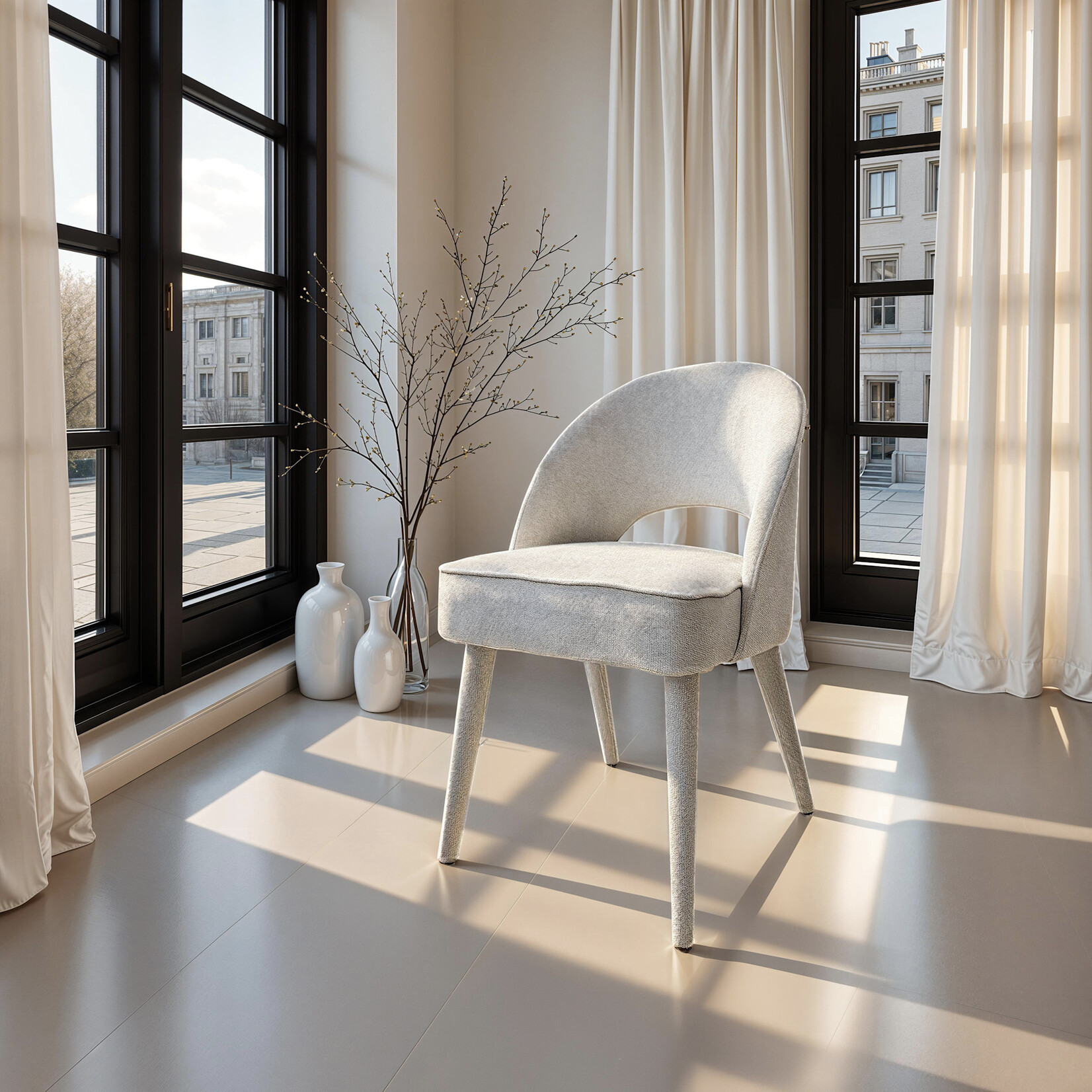 Paula Stuhl 56x68xH88cm, Stoff: Tender 04