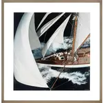 Bild Yacht Saint Tropez 80xH80cm Rahmen taupe