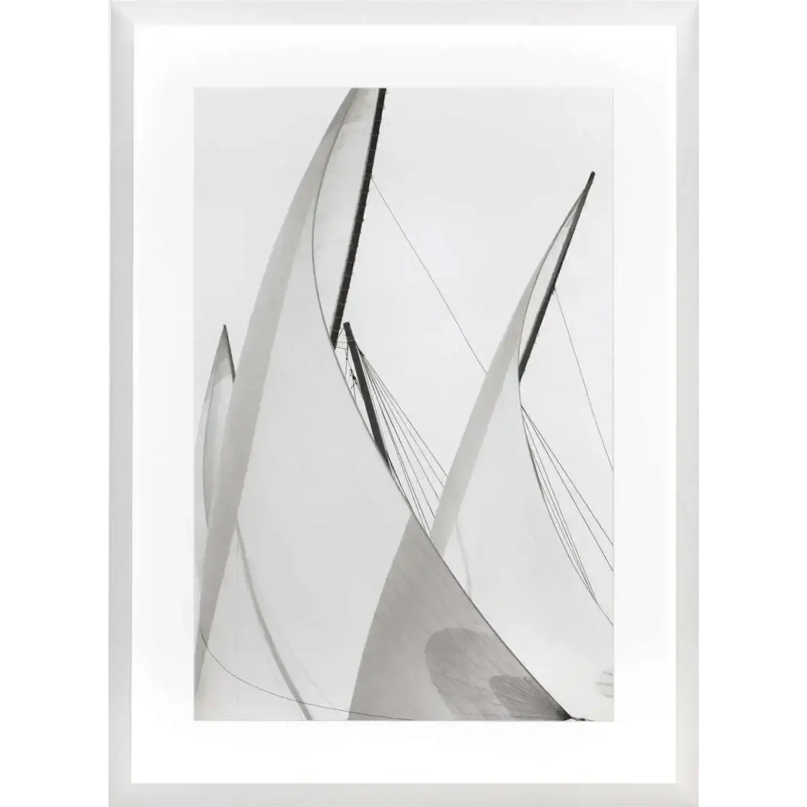 Bild Segelschiff 1 70xH95cm Rahmen weiss