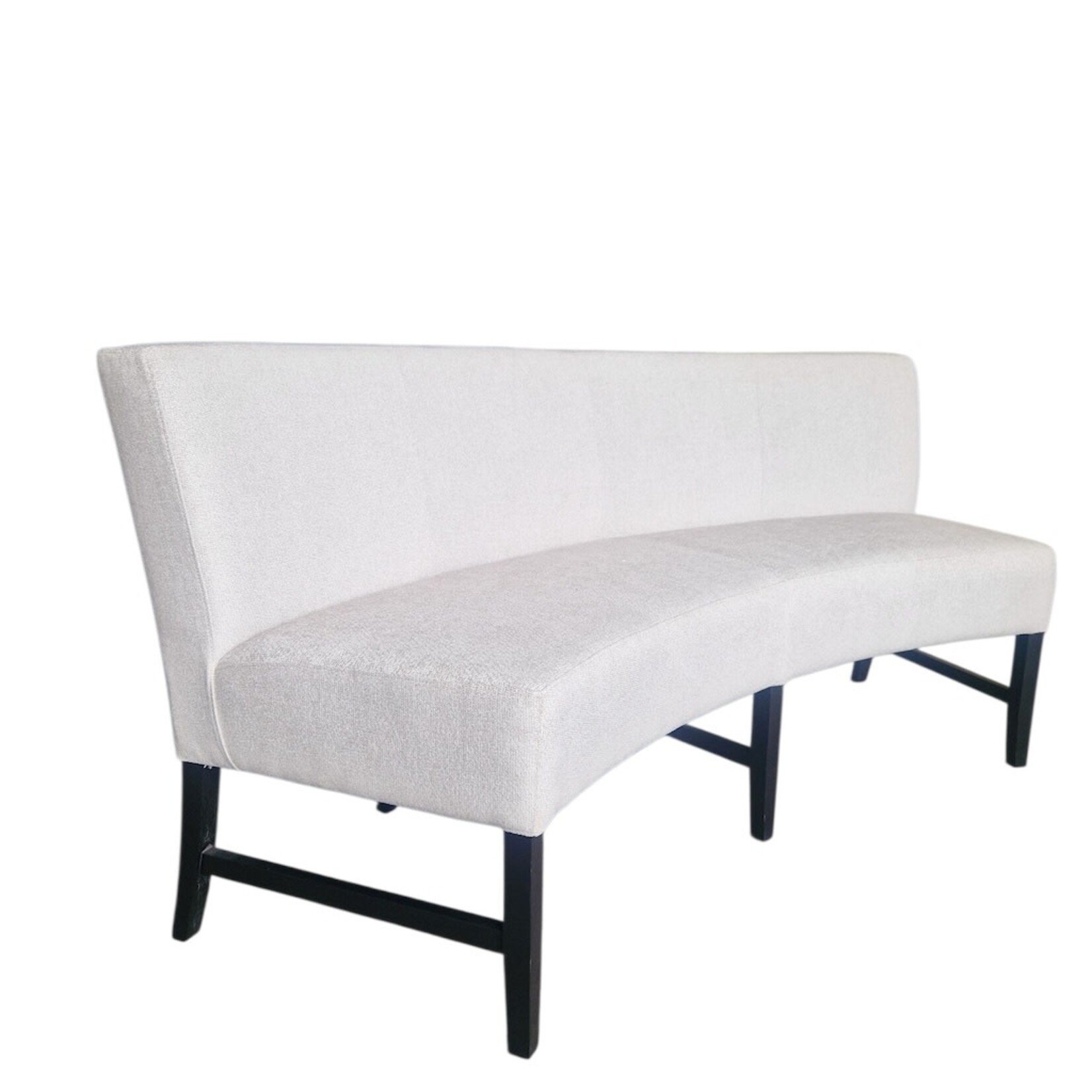 Gemma Bank 200cm oval, Stoff: Tender 04, Beine: schwarz