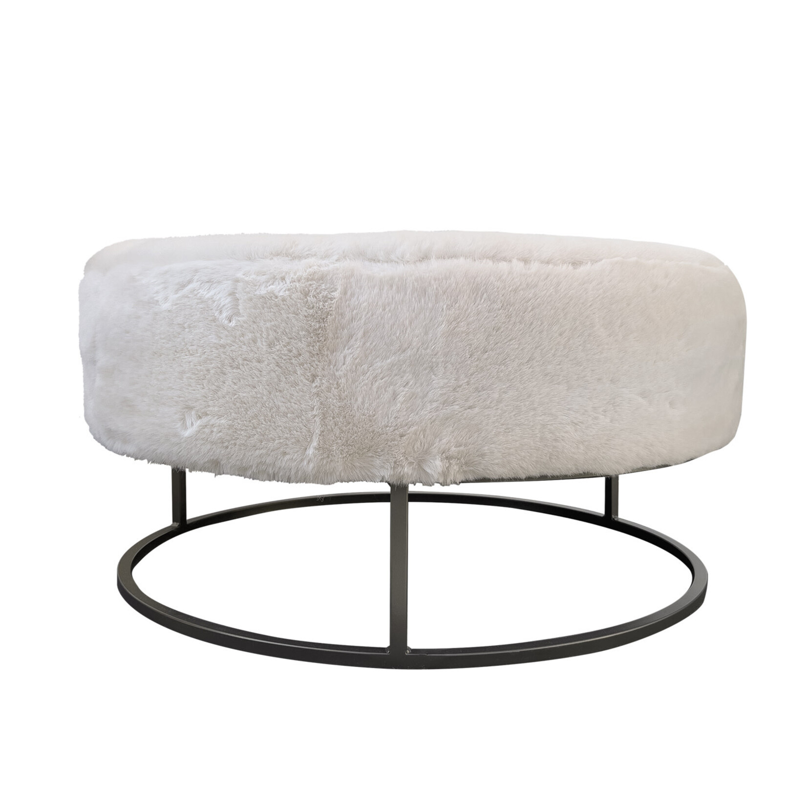 Malaga Hocker D70H36cm Metall Anodic brown & Bunny beige