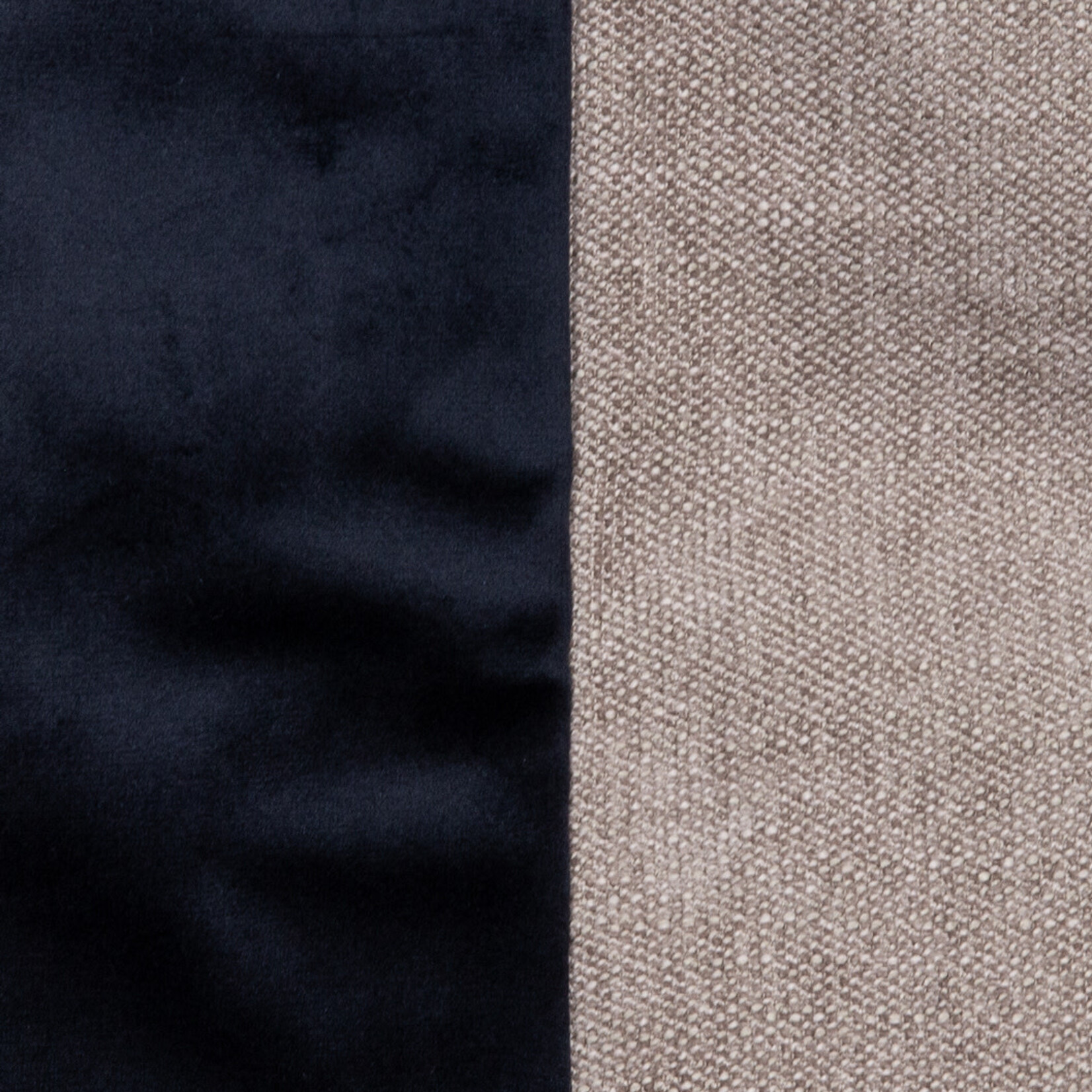 Romeo Kissen Taupe/Beige RS Schwarz mit Kunstfell Bommel 55x55cm