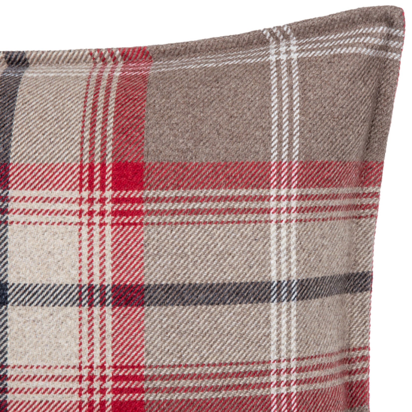 Samedan Kissen karriert rot/beige 55x55cm