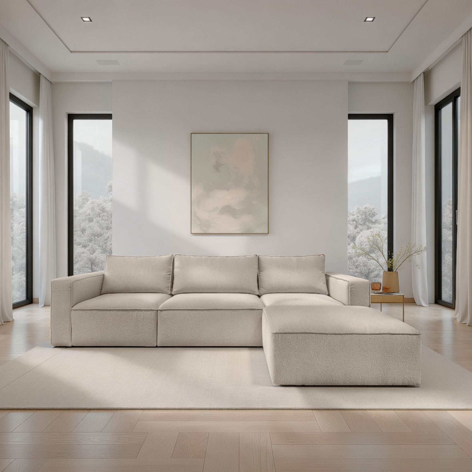 Easton Sofa 300x100/180cm, sand