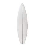 Surfboard, weiss mit schwarzen Streifen, 185x50x6cm