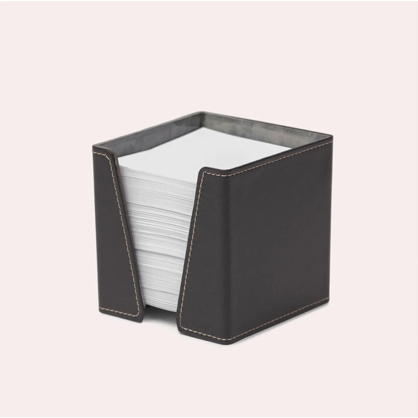 Zettelbox Leder schwarz 9,5x9,5x9.5cm