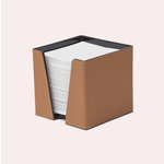 Zettelbox Leder camel 9,5x9,5x9.5cm