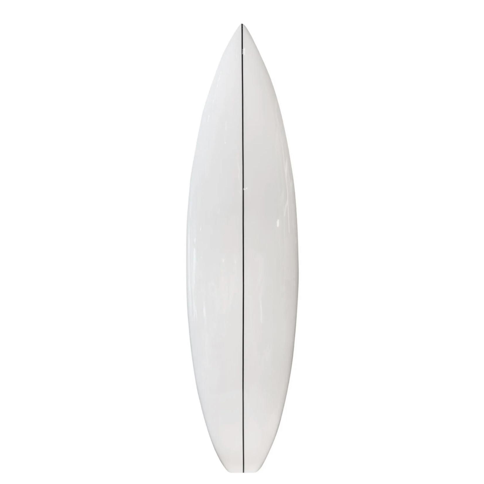 Surfboard, weiss mit schwarzen Streifen, 185x50x6cm