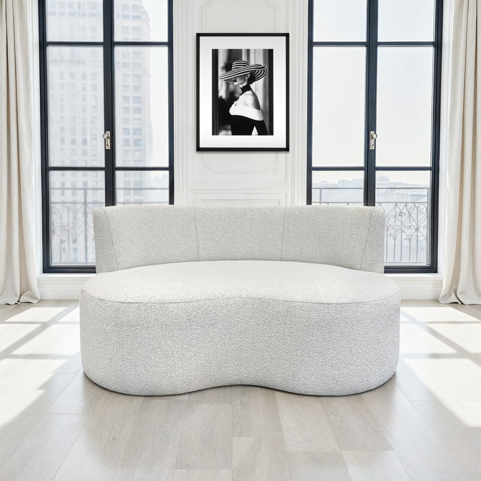 Vici Sofa mit Drehfunktion, 135x80xH75cm, Stoff: Nodino 02