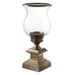 Datcha Windlicht D21xH48cm Glas klar & brass