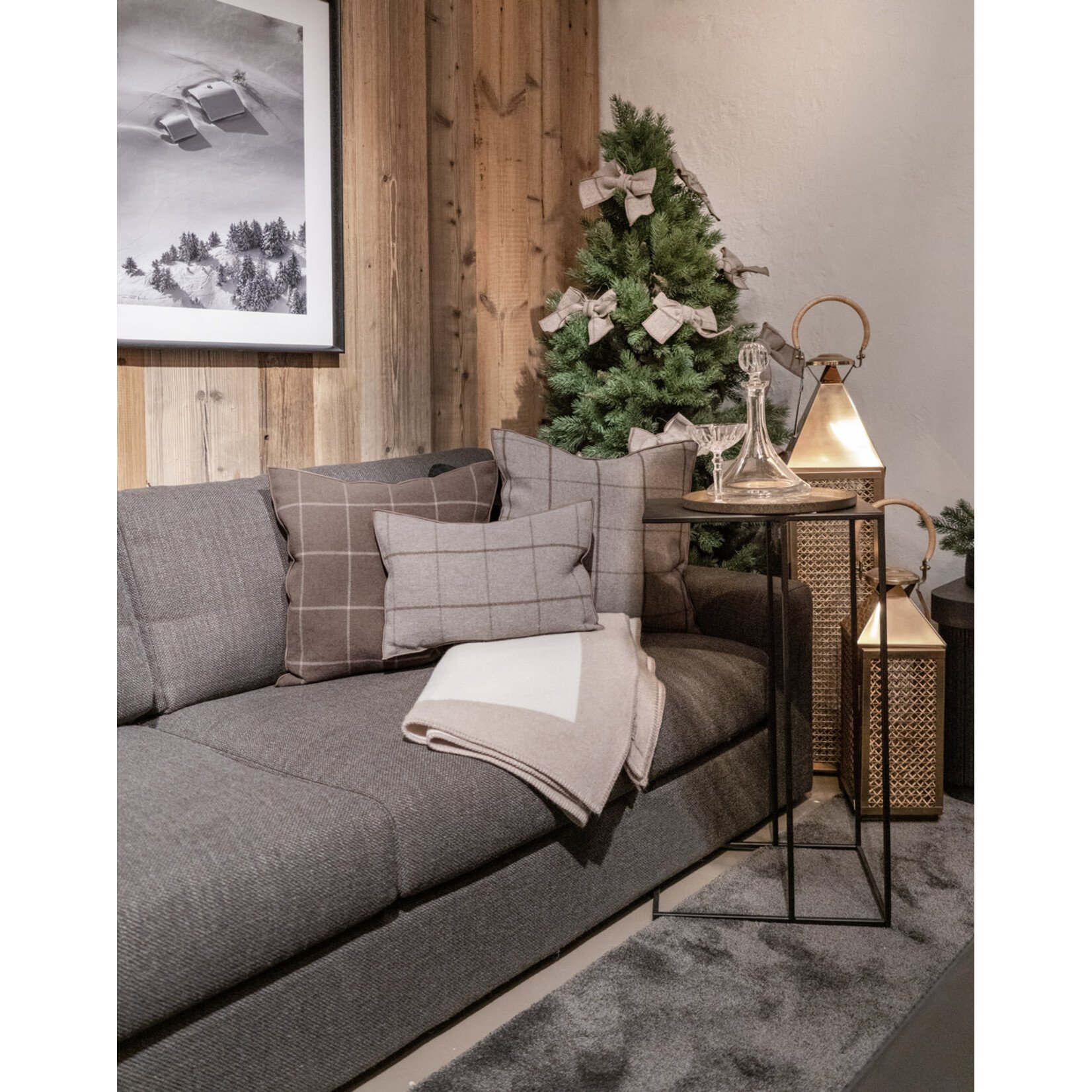 Alun Kissen 30x45cm grau