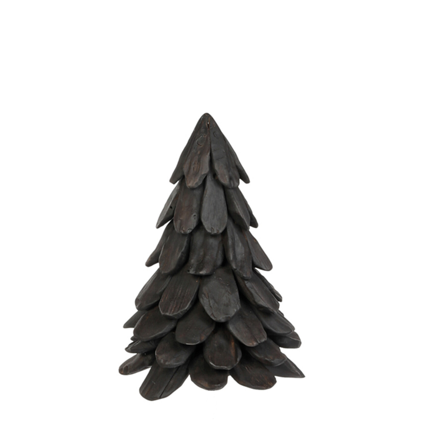 Teak Tannenbaum schwarz H35cm