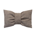 Romeo Kissen Schleife 30x50cm, taupe