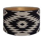 Merac Lampenschirm D25x14cm, Farbe: Schwarz/Beige