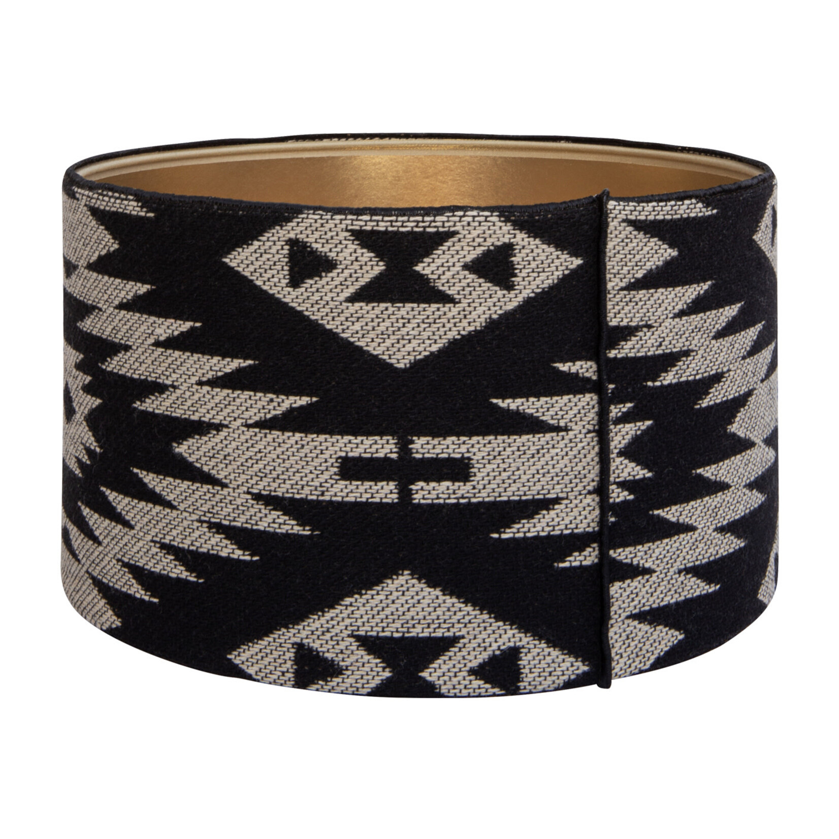 Merac Lampenschirm D25x14cm, Farbe: Schwarz/Beige