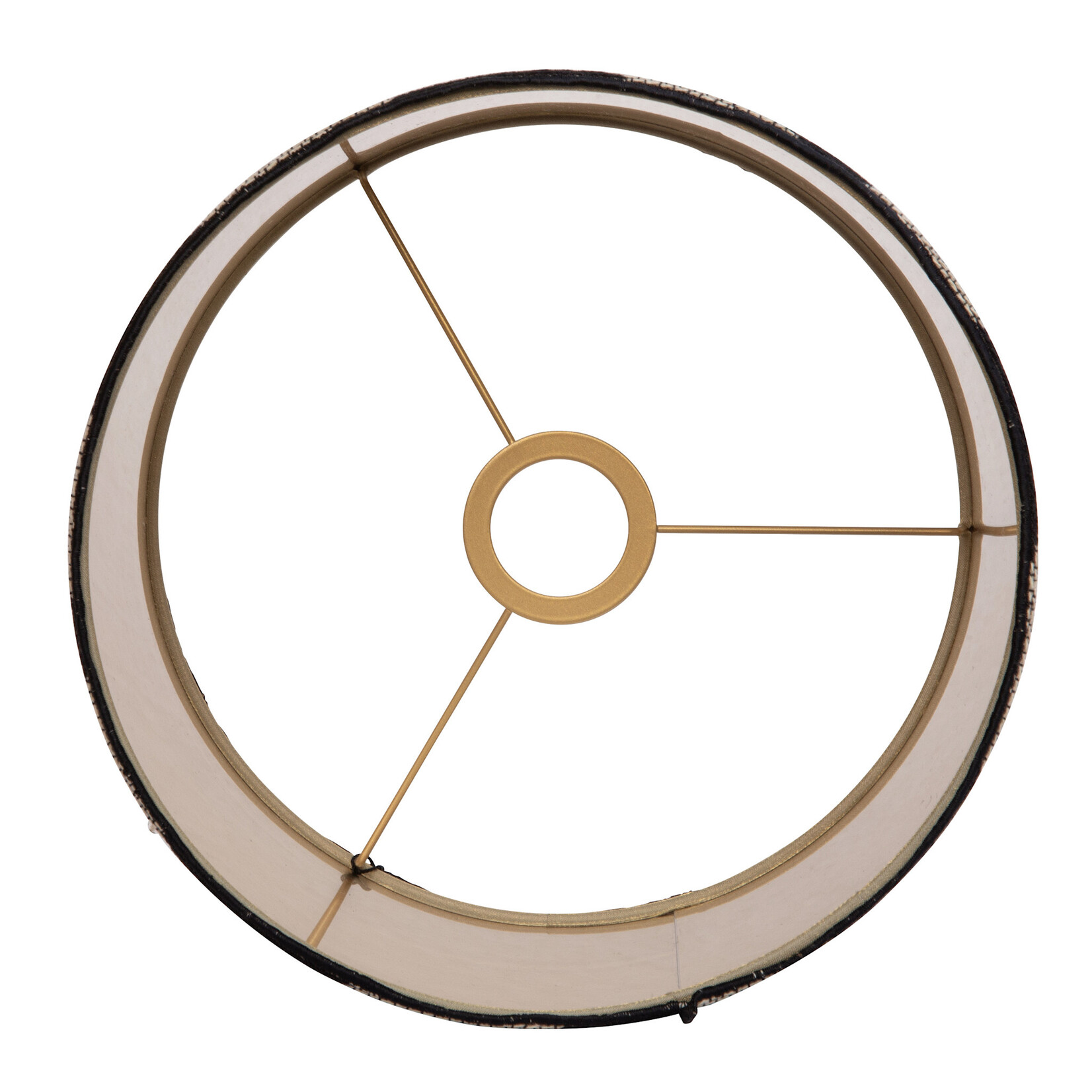 Merac Lampenschirm D25x14cm, Farbe: Schwarz/Beige