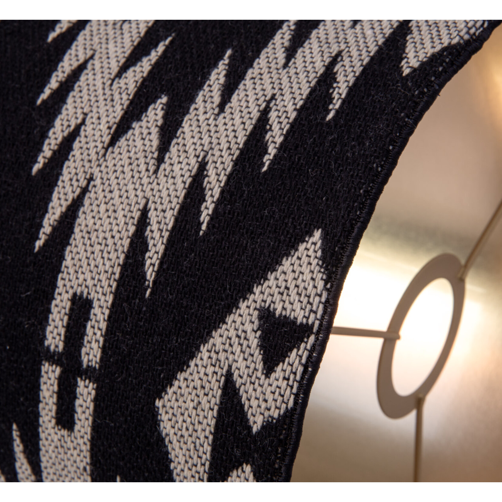 Merac Lampenschirm D25x14cm, Farbe: Schwarz/Beige