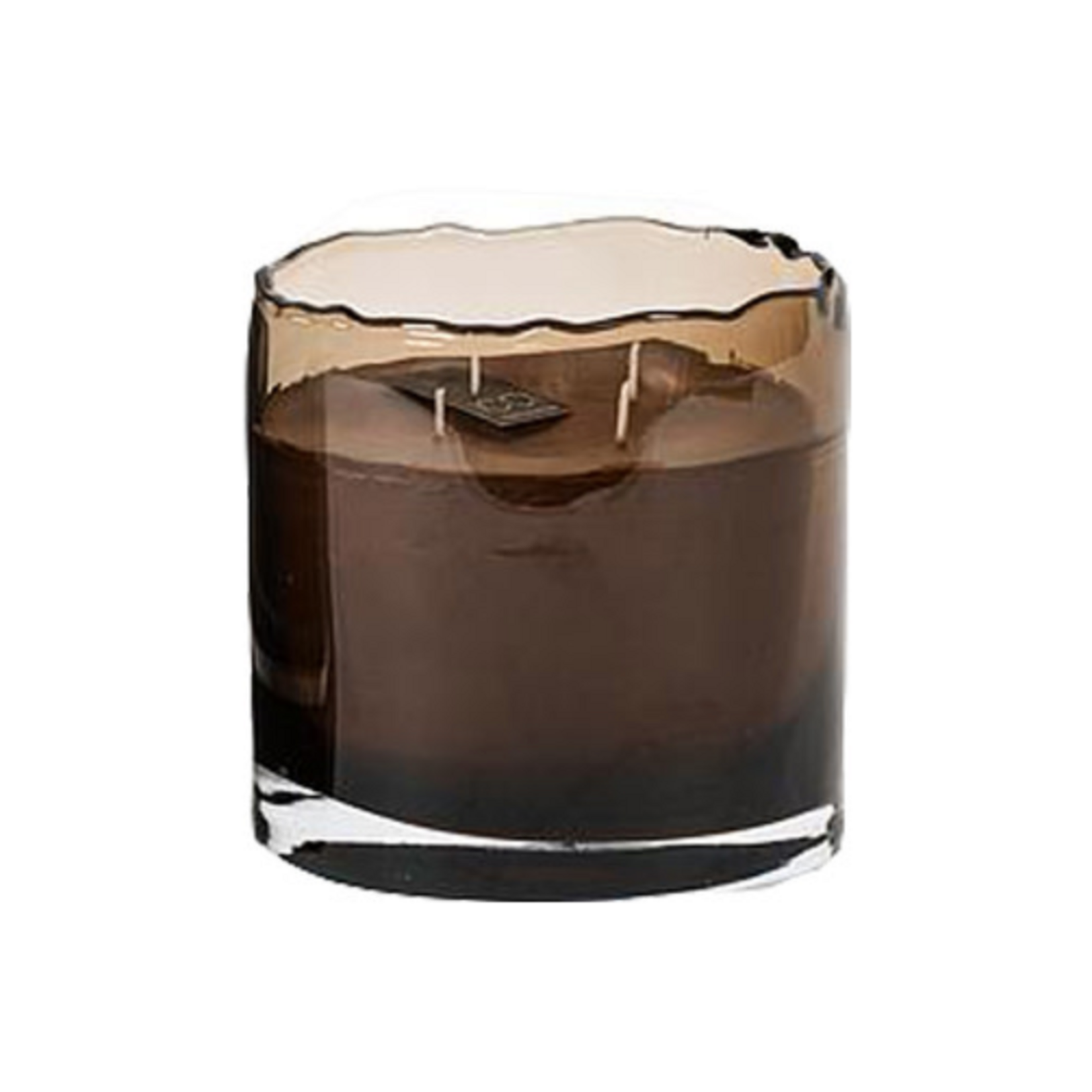 Duftkerze Orient, Glas Organisch, transparent Braun, 15x15cm