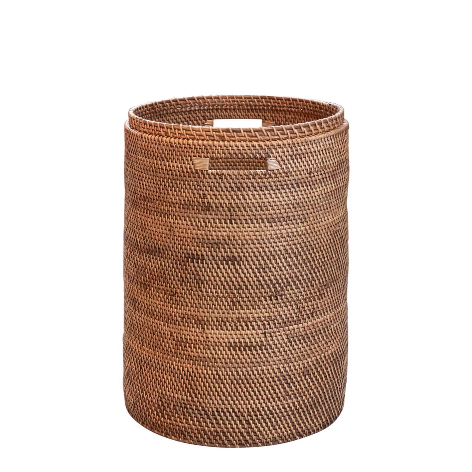 Wäschekorb rund braun mittel, D34cm, H49cm