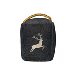 Romeo Türstopper schwarz mit Sprunghirsch taupe