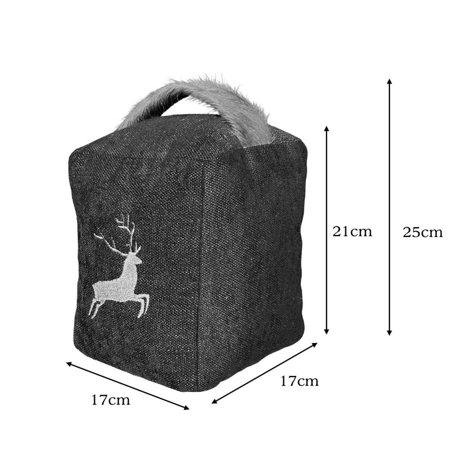 Romeo Türstopper schwarz mit Sprunghirsch taupe