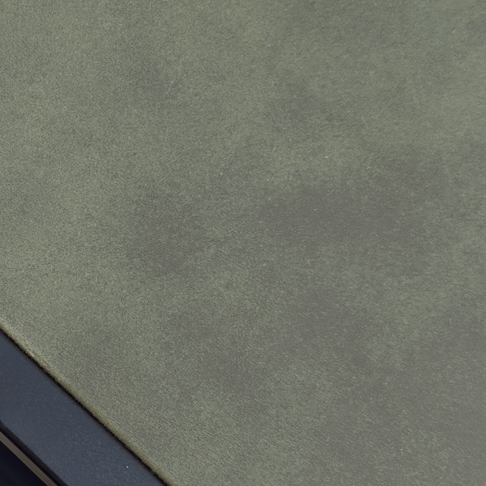 Caeso Sideboard 100x30x85cm, Gestell: schwarz, Leder: grün