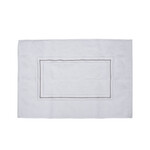 Beaumont Badematte weiss mit Ziernaht beige, 50x70cm
