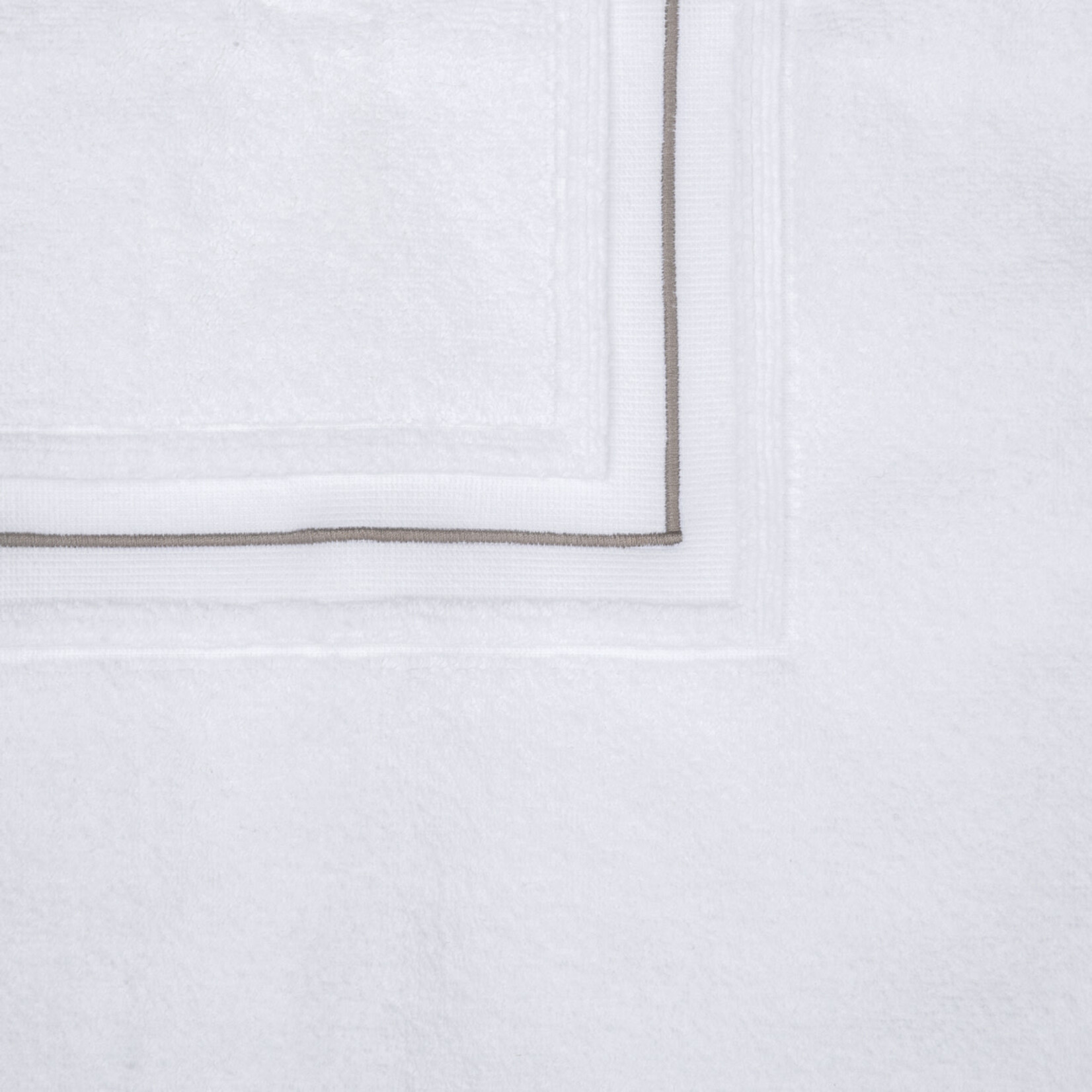 Beaumont Badematte weiss mit Ziernaht beige, 50x70cm