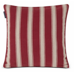 Structure Striped Linen/Coitton Pillow Cover red/beige, 50x50cm