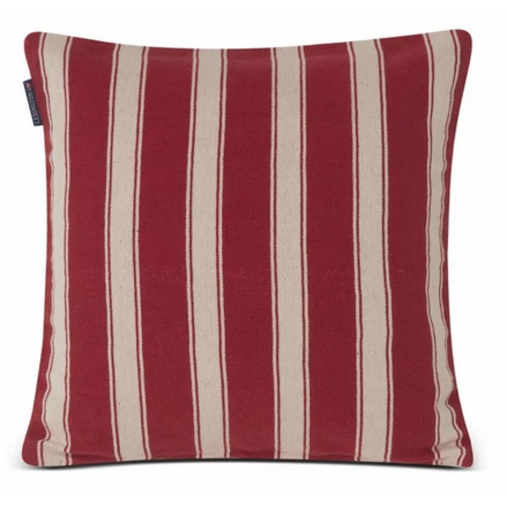 Structure Striped Linen/Coitton Pillow Cover red/beige, 50x50cm