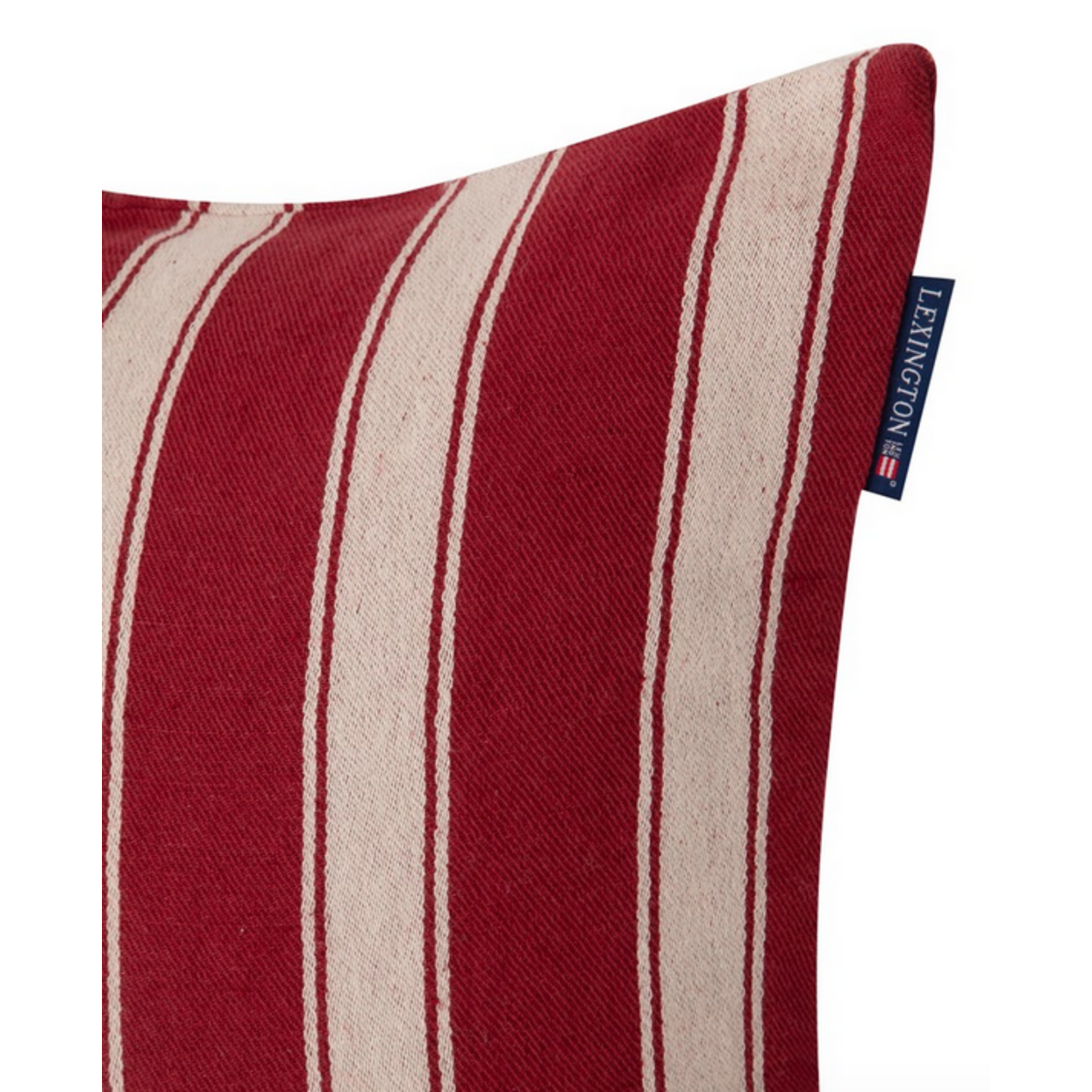 Structure Striped Linen/Coitton Pillow Cover red/beige, 50x50cm
