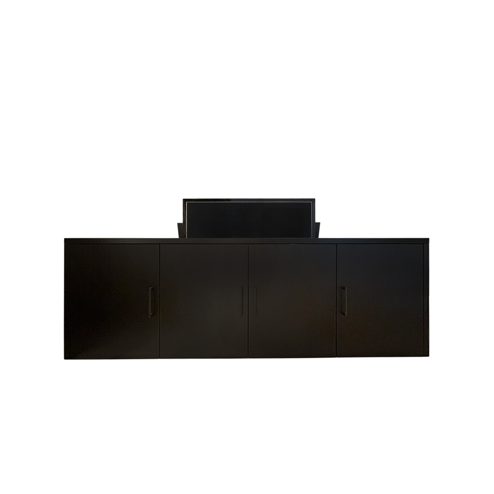 TV-Sideboard mit Lift 245x42xH85cm schwarz