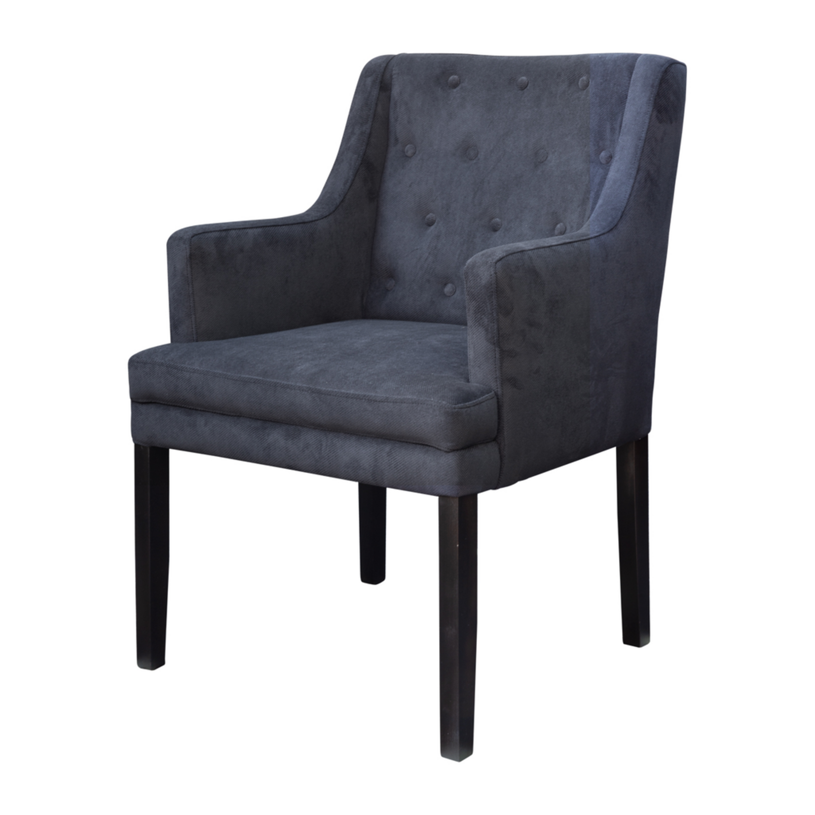 Downey Stuhl schwarz mit Armlehne, B59xT65xH86cm, SH: 48cm, AH: 63.5cm