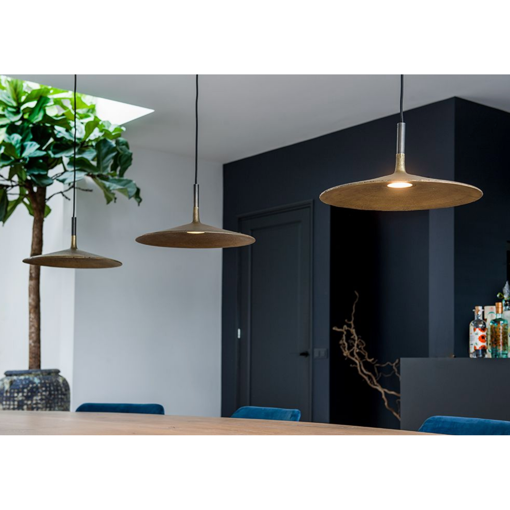 Florida Hängelampe 38cm brass, dimmbar 6W led lamp, 800 lumen, 2700K