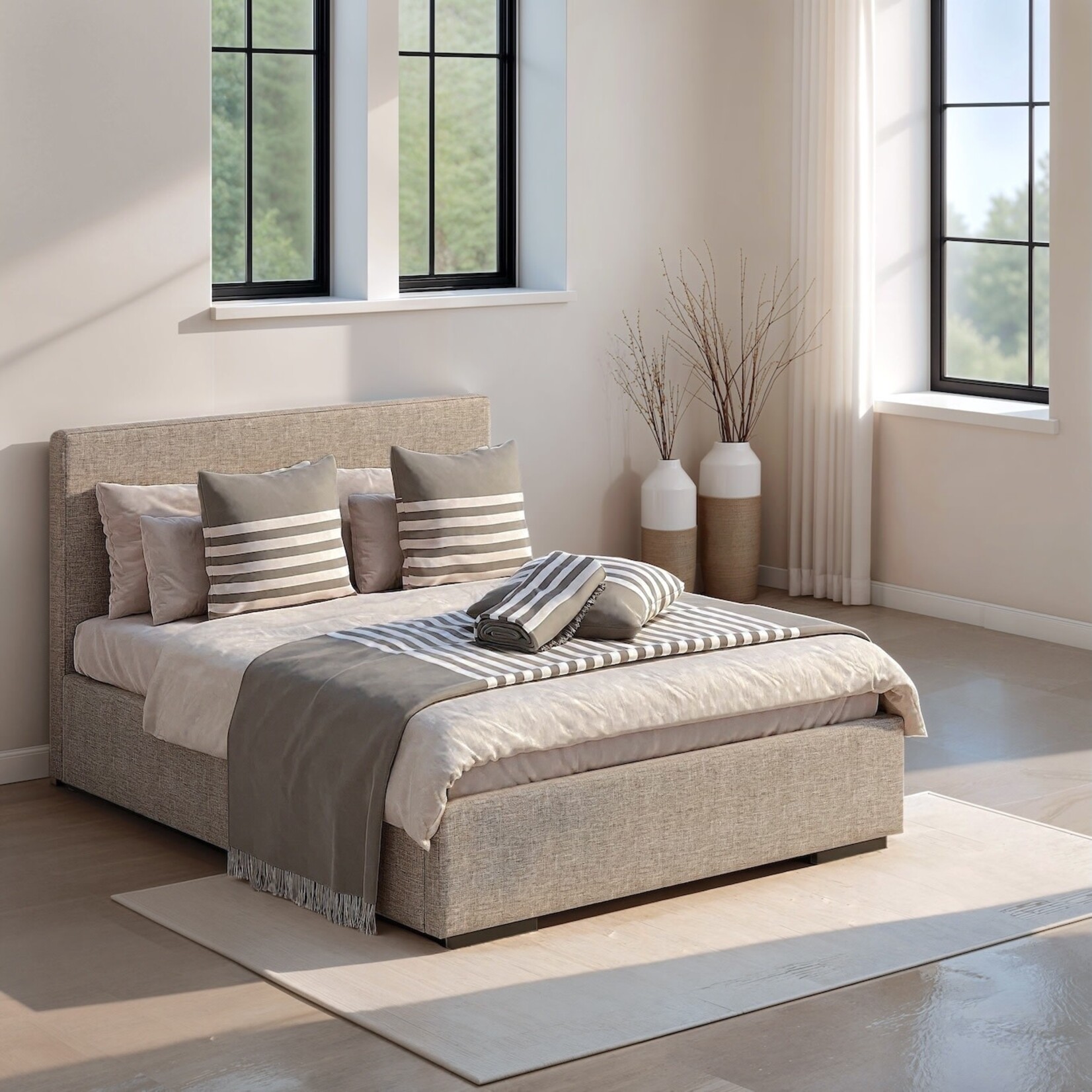 Wells Bett, Stoffbezug Farbe: sand