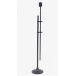 Stehlampe höhenverstellbar D35xH93-140cm Metall schwarz
