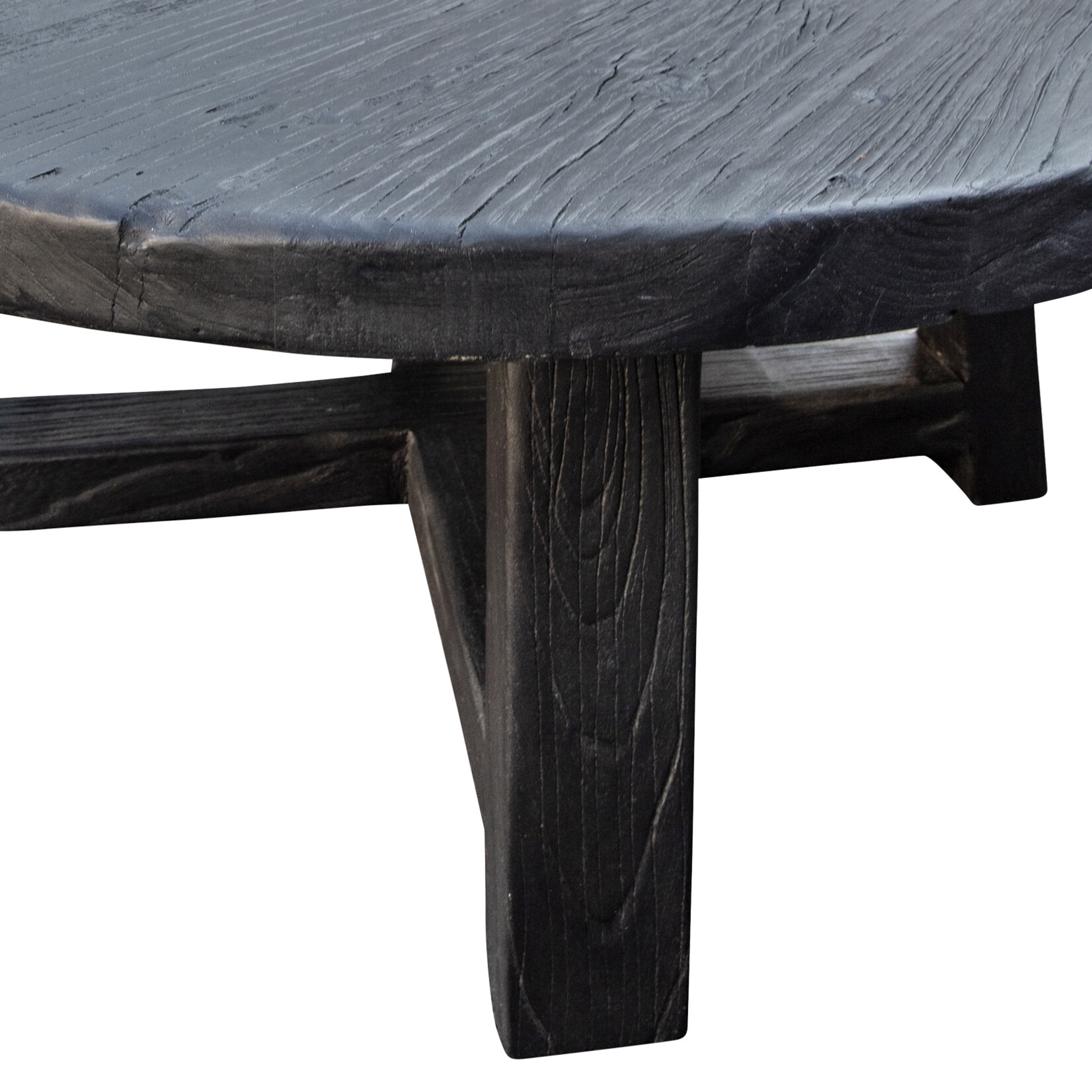 Charlotte Salontisch Ulme schwarz, D80xH36cm