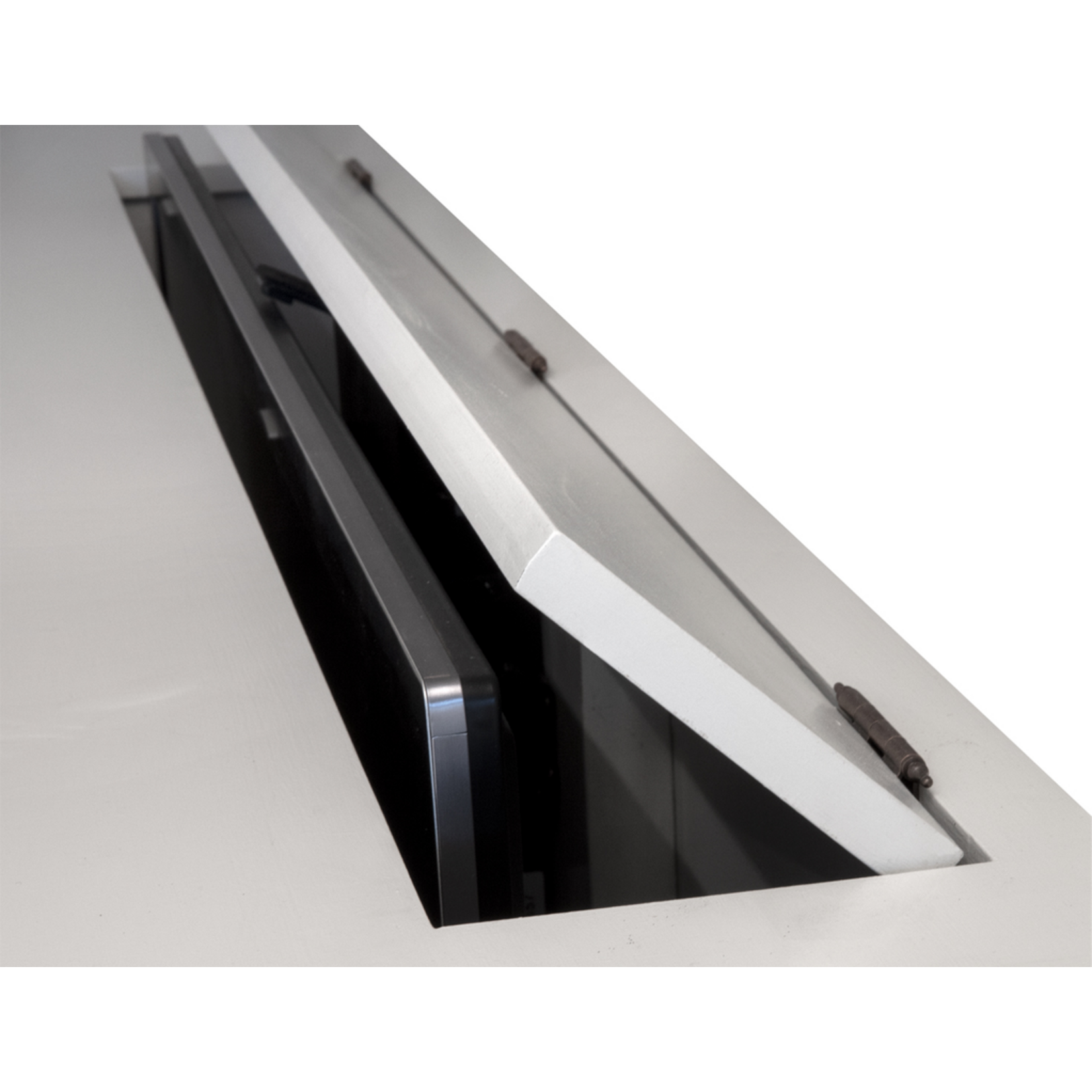 TV-Sideboard mit Lift 245x42xH85cm weiss