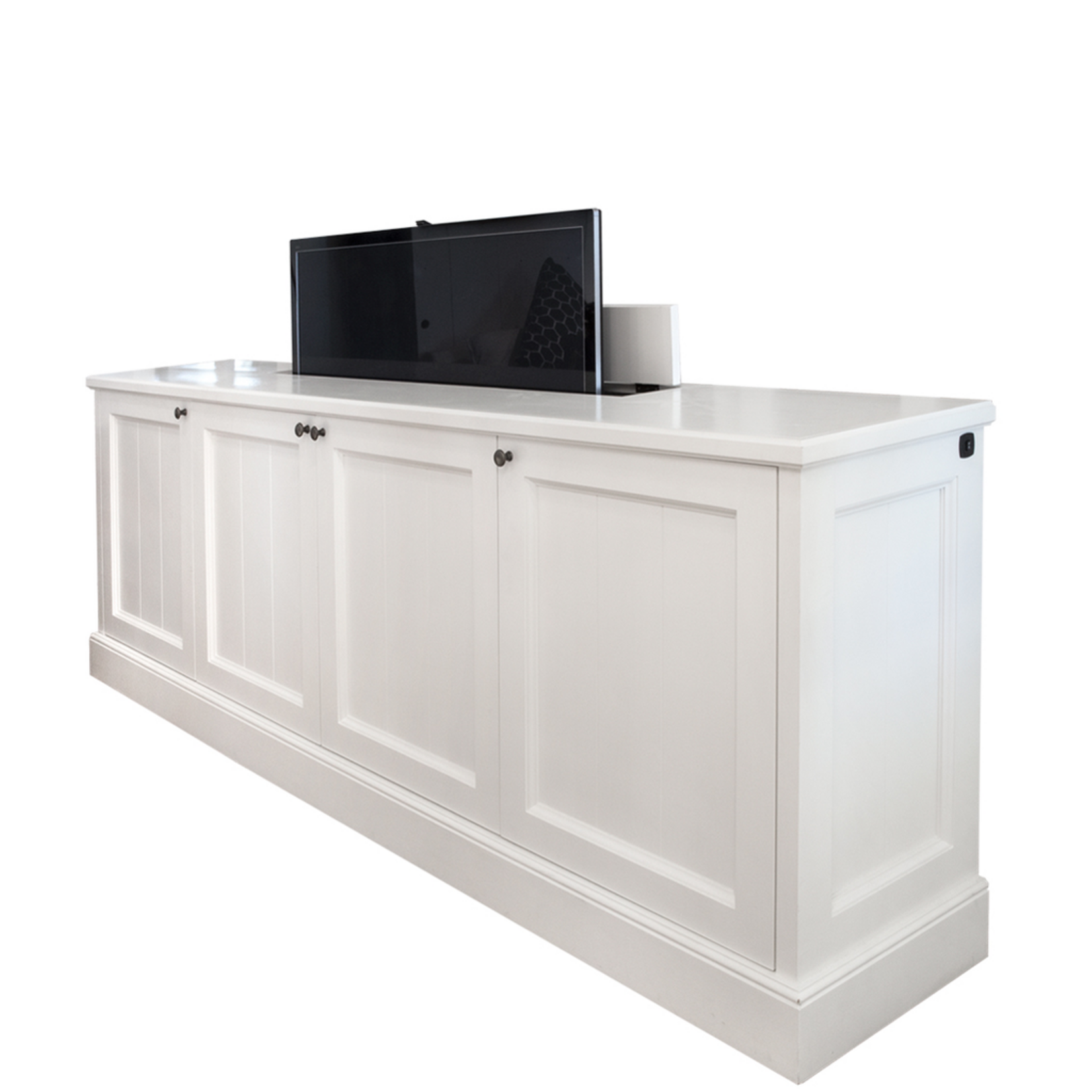 TV-Sideboard mit Lift 245x42xH85cm weiss