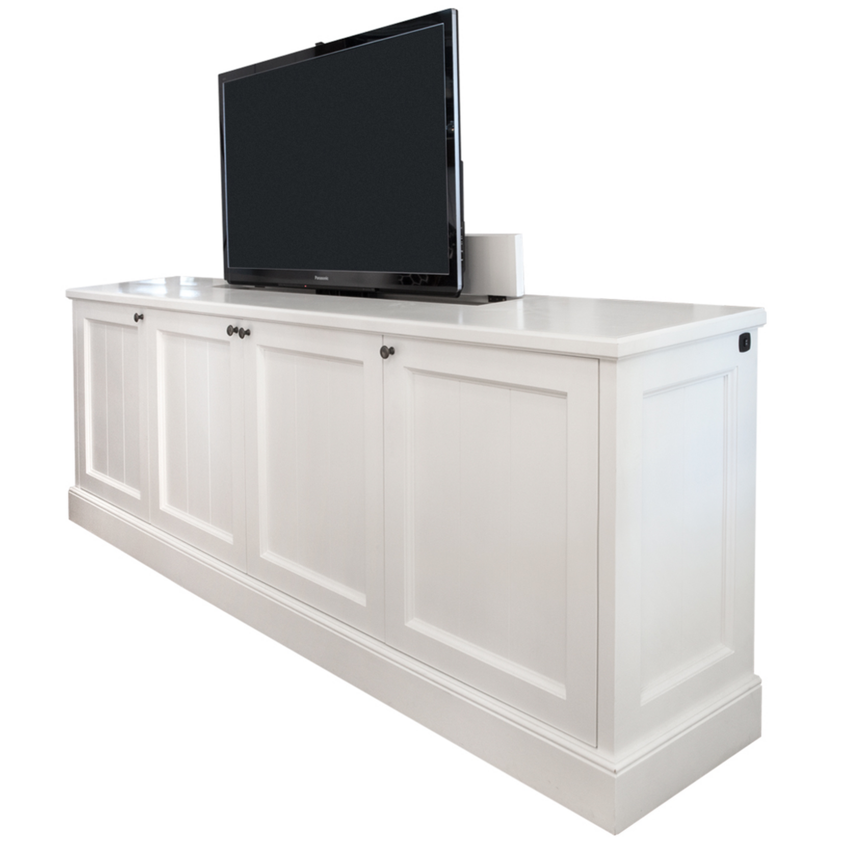TV-Sideboard mit Lift 245x42xH85cm weiss