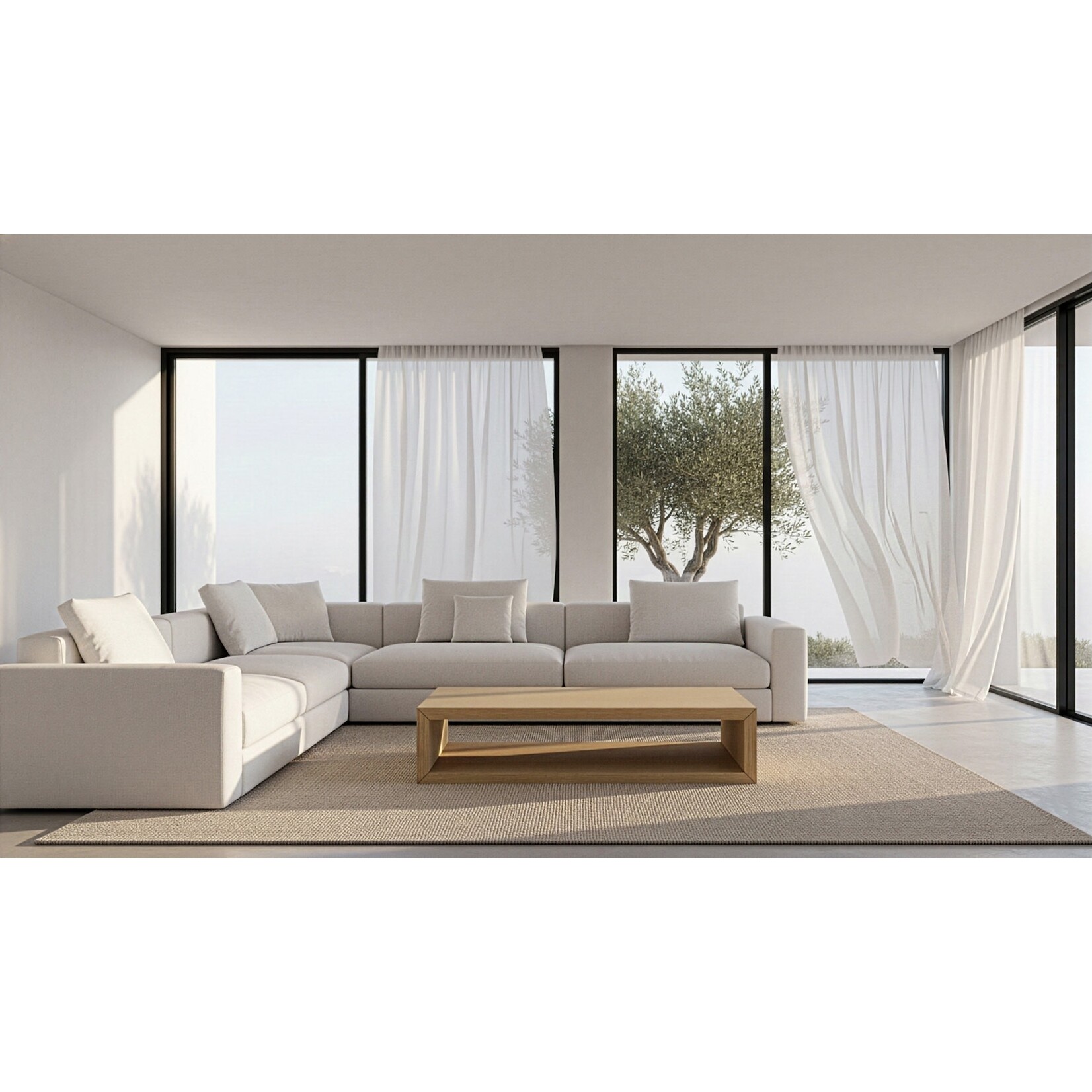 Alba Salontisch 160x80xH38cm, Finish: White Washed